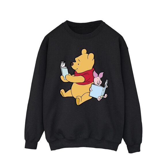 Winnie the Pooh Mens Reading Sweatshirt / Black